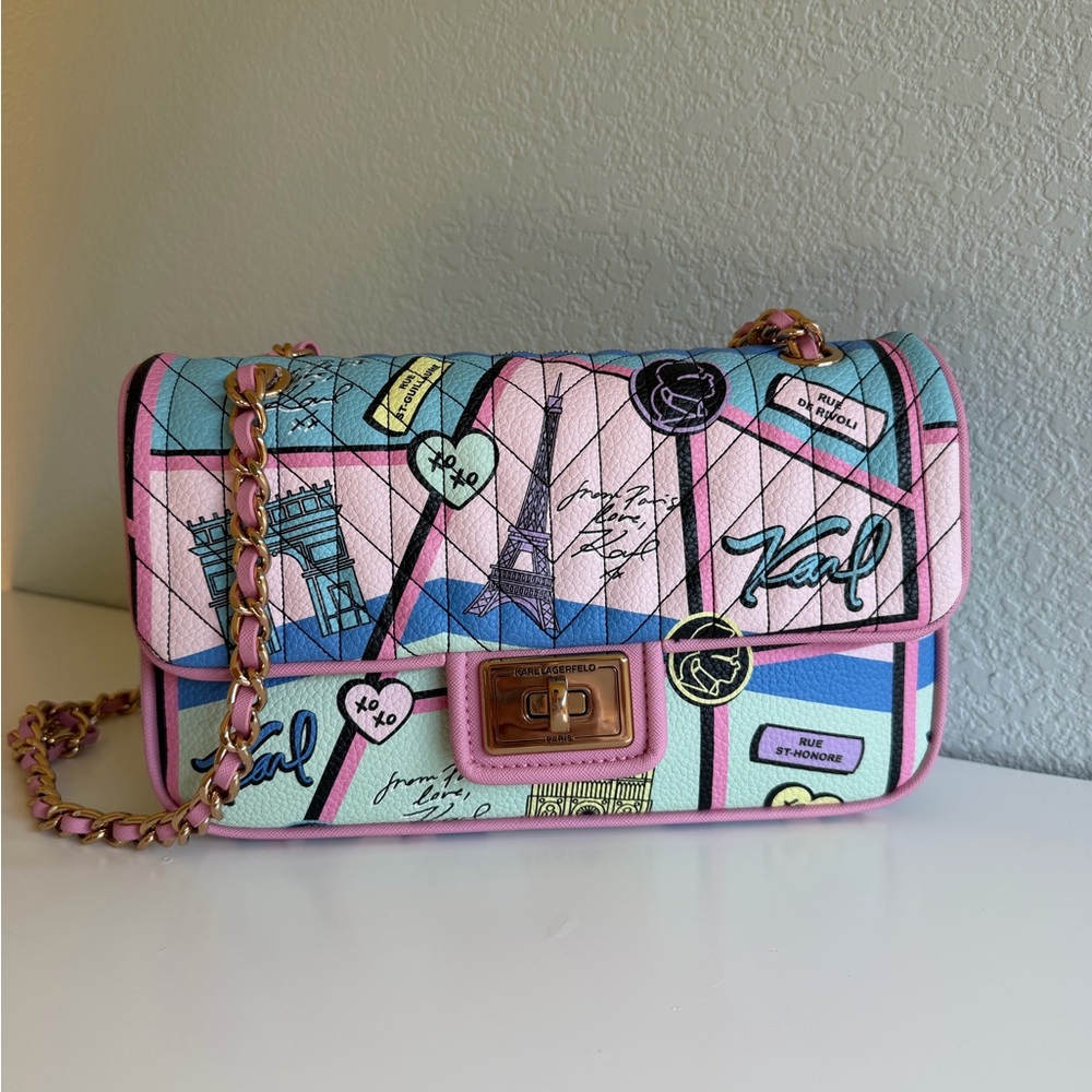 Karl Lagerfeld Paris Quilted Crossbody Bag – Limited Print 💕